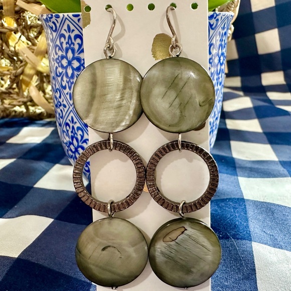 Labradorite Stone Earrings - Picture 2 of 2